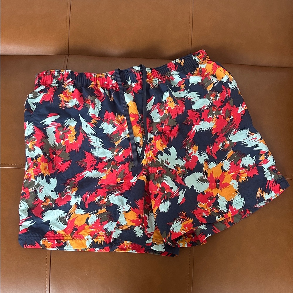 Columbia Men's Swim Trunks Shorts Size L Abstract Floral‎ Print